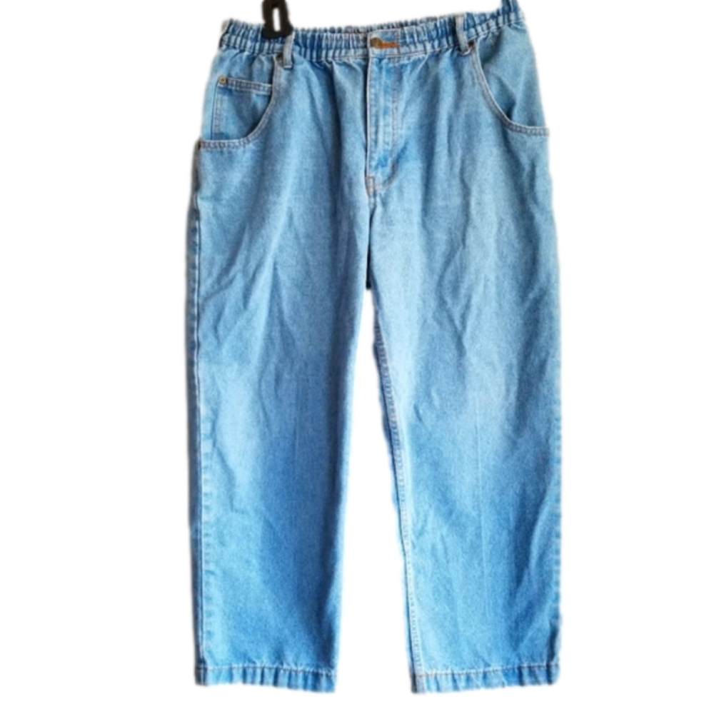 Vintage Haband Casual Joe's Denim Mid-Rise Mom Jeans Elastic Waist Size 14